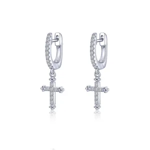 0.32 CTW Cross Earrings