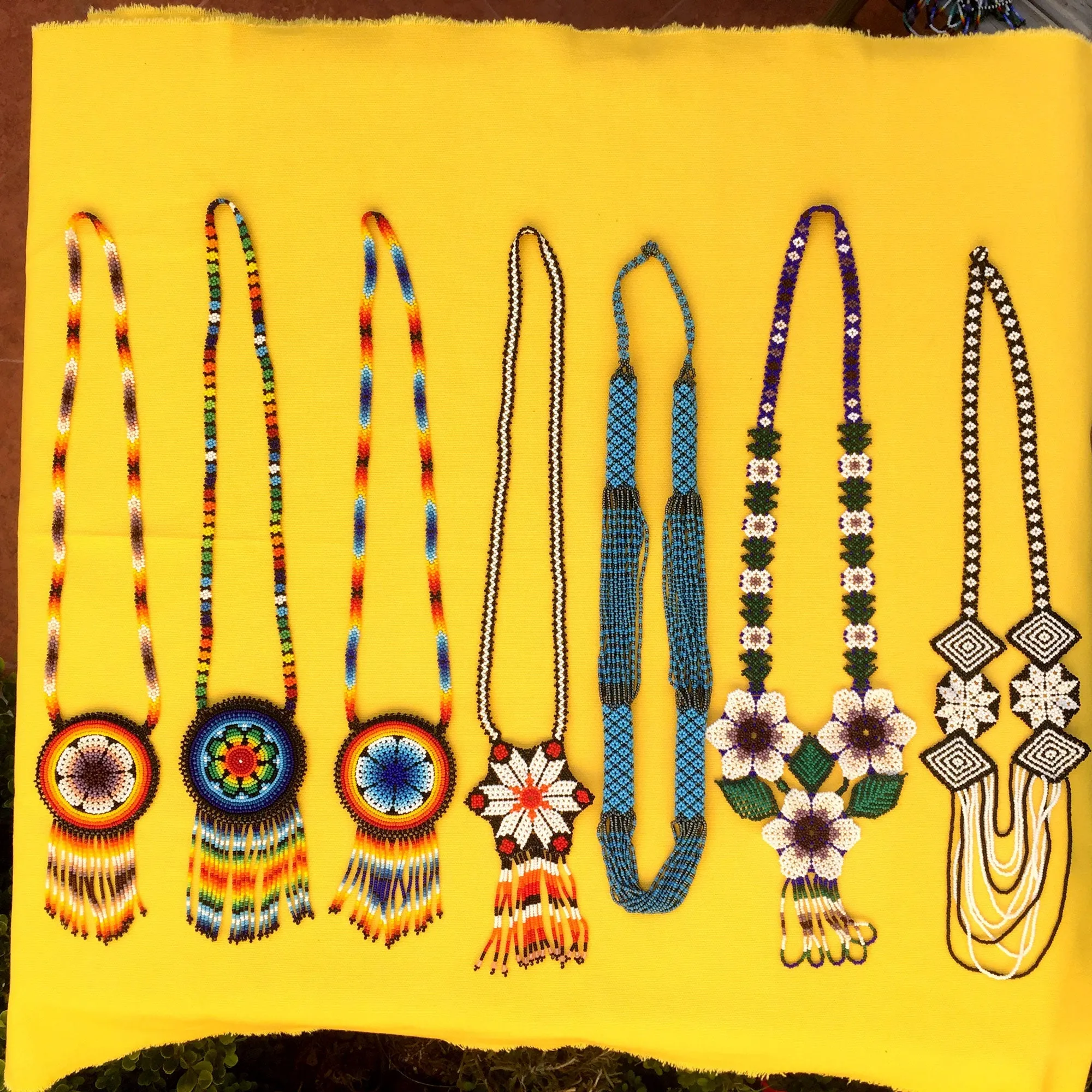 10 Wholesale Mexican Huichol Beaded Necklaces Unique Statement Jewellery