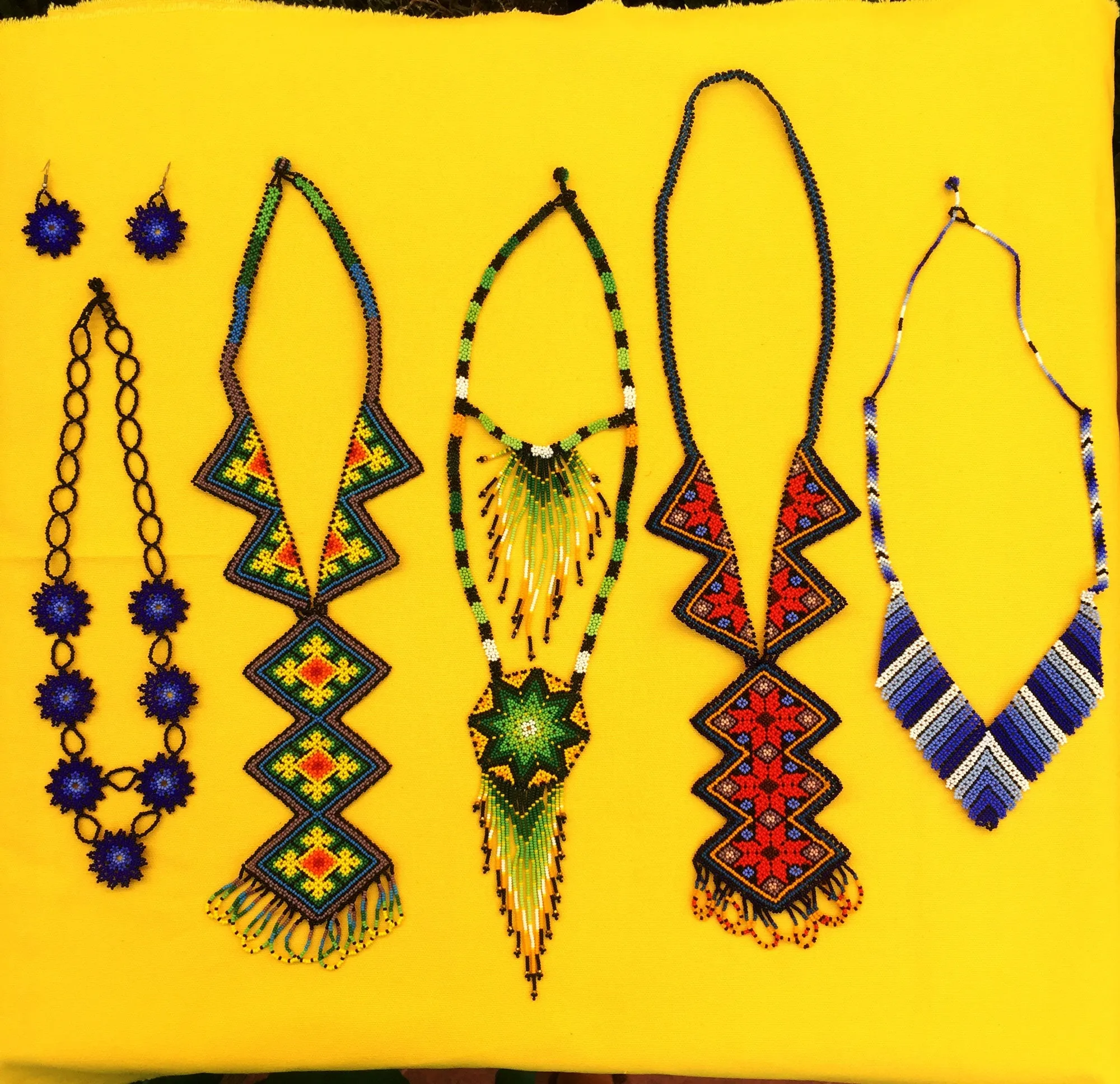 10 Wholesale Mexican Huichol Beaded Necklaces Unique Statement Jewellery