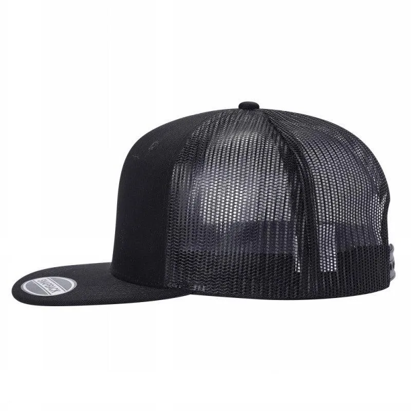 12 Pack Trucker Mesh Hat Cap - Flat Bill, Adjustable, 6-Panel