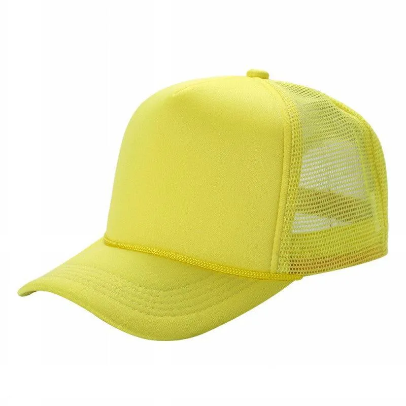 12 Pack Trucker Mesh Sponge Cap - Curved Bill, Adjustable