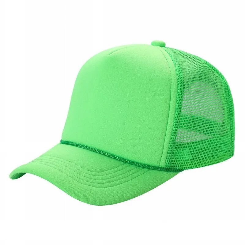 12 Pack Trucker Mesh Sponge Cap - Curved Bill, Adjustable