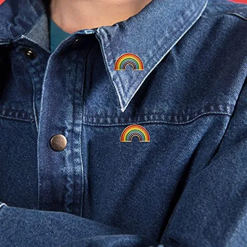 12/50/100 Pcs Enamel Pride Rainbow Lapel Pins Bulk-Supports LGBT Progress Gay Brooch Badge for Men Women Clothes Bags Hats (100-Pack)