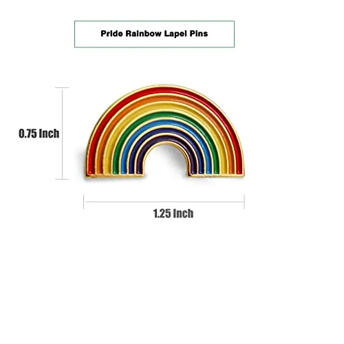 12/50/100 Pcs Enamel Pride Rainbow Lapel Pins Bulk-Supports LGBT Progress Gay Brooch Badge for Men Women Clothes Bags Hats (100-Pack)