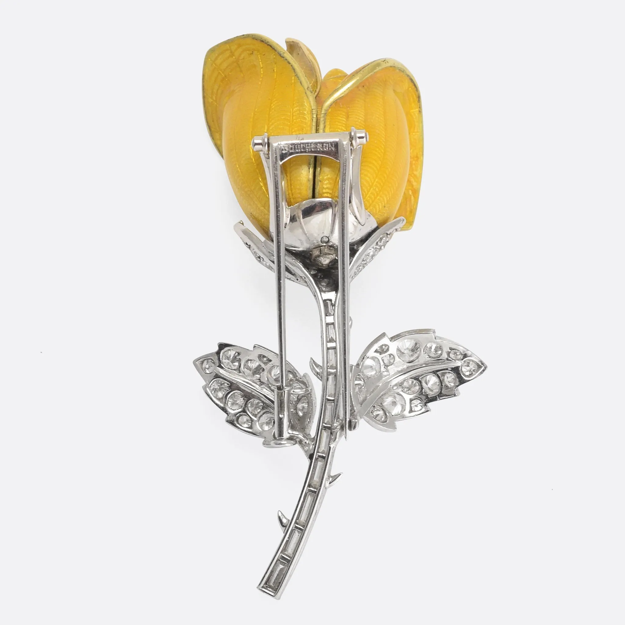 1950s "Yellow Rose" Brooch by Boucheron Paris