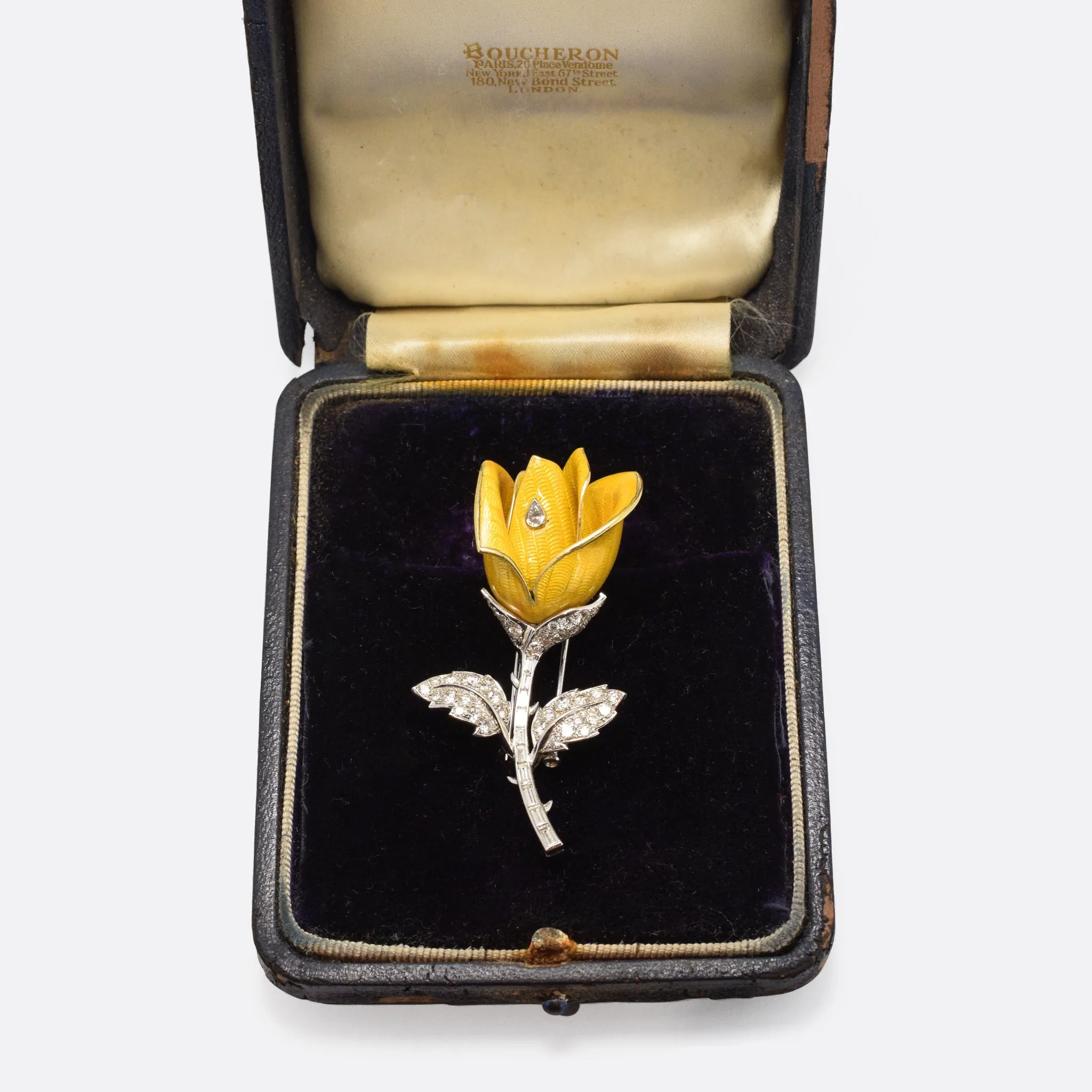 1950s "Yellow Rose" Brooch by Boucheron Paris