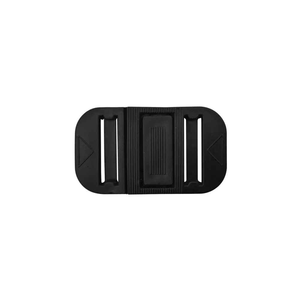 1inch Unique Designer 2 Part Black Closure Clasp Plastic Belt Buckle