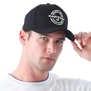 5 Panels High Crown Baseball Cap for Men Casual Cotton Letter Embroidery Snapback Caps Trucker Hats Wide Brim Sun Hats Q1036 Black Gold