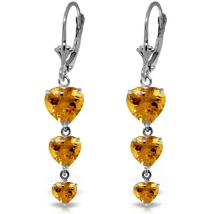 6 Carat 14K Solid Yellow Gold Excite My Imagination Citrine Earrings