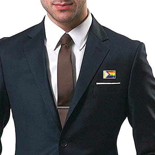 6 Pcs New Progress Pride Lapel Pins Bulk- LGBT Transgender Rainbow Lesbian Bisexual Gay Progressive Pin Brooch Badge for Men Women Clothes Bags Hats