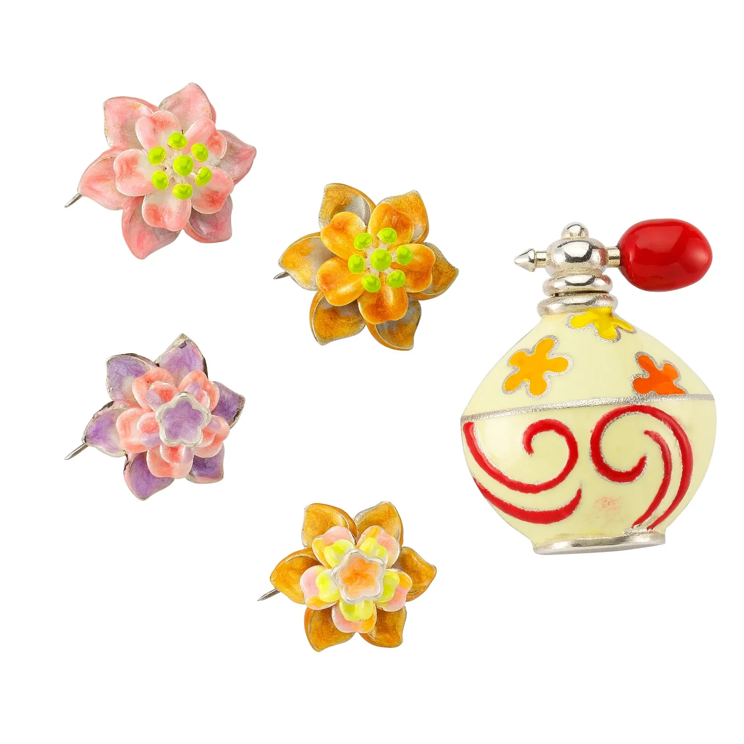 925 Silver Le Parfum Brooch Set (Atelier)