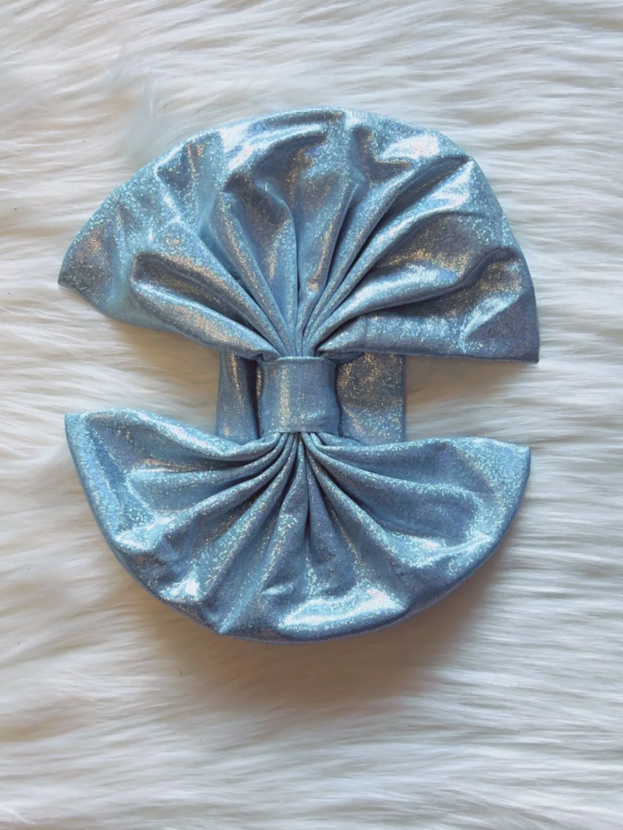 Aqua metallic oversized 8.5" hairband (set of 4pcs for 9.99) DLH1119-4