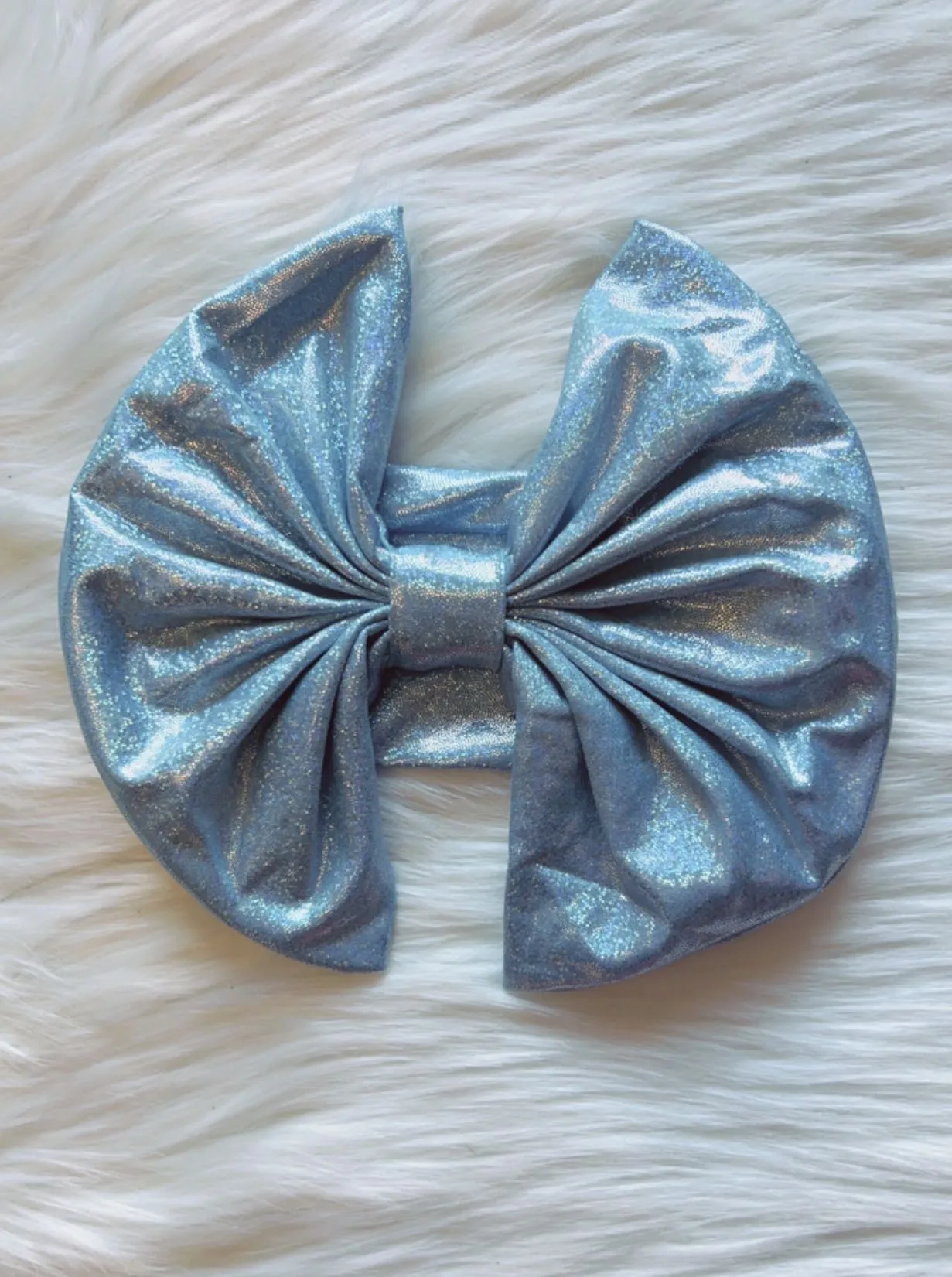 Aqua metallic oversized 8.5" hairband (set of 4pcs for 9.99) DLH1119-4