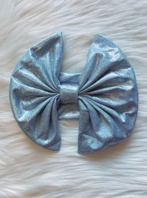 Aqua metallic oversized 8.5" hairband (set of 4pcs for 9.99) DLH1119-4