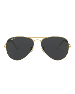 Aviator Classic Polarised Sunglasses in Gold