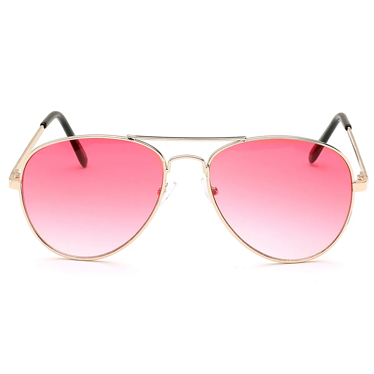 Aviator Sunglasses Classic - Non-Polarized - Gold Frame - Rose Pink