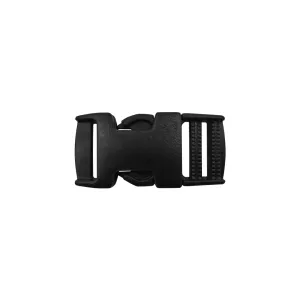 Black 20mm Single Adjuster Side Release Clasp Belt/Strap Plastic Buckle