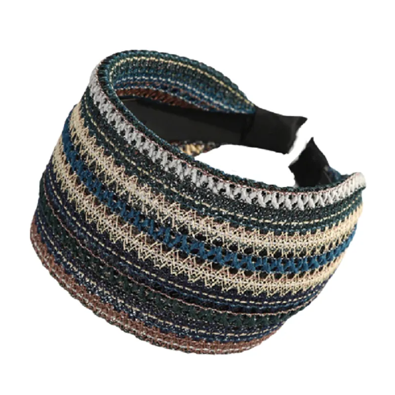 Bohemian headband elastic hairbands retro stripe hair blacknorway™