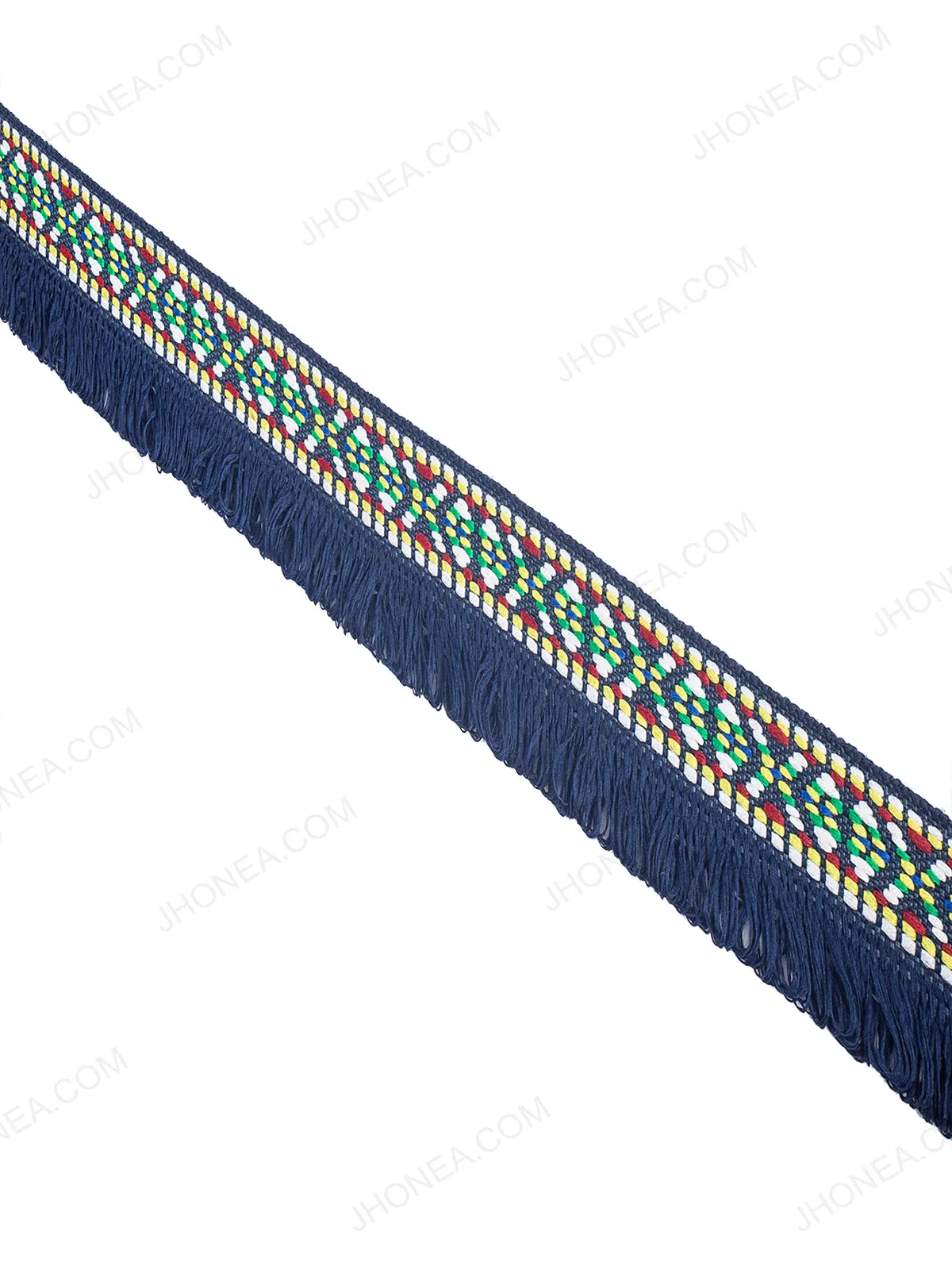 Boho Looking Navy Blue Tassel Fringe Lace