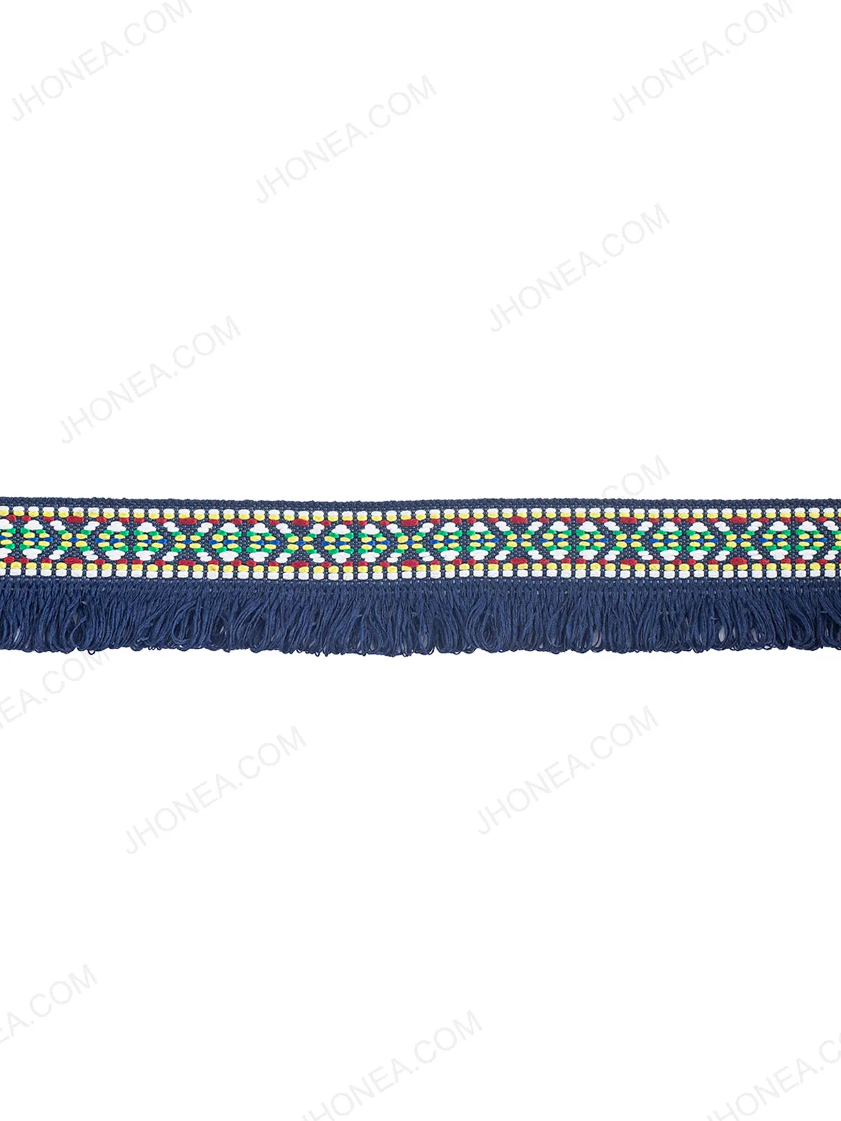 Boho Looking Navy Blue Tassel Fringe Lace