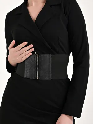 Broad Zip Up Corset Belt