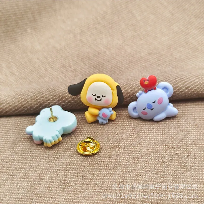 BTS BT21 Enamel Pin Brooches