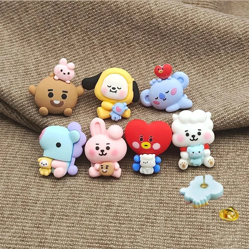 BTS BT21 Enamel Pin Brooches