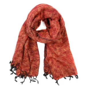 Burnt Orange Himalayan Wool Scarf