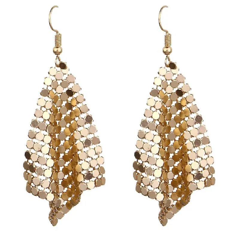 Charming Shiny Ladies' Drop Earrings With Sequin