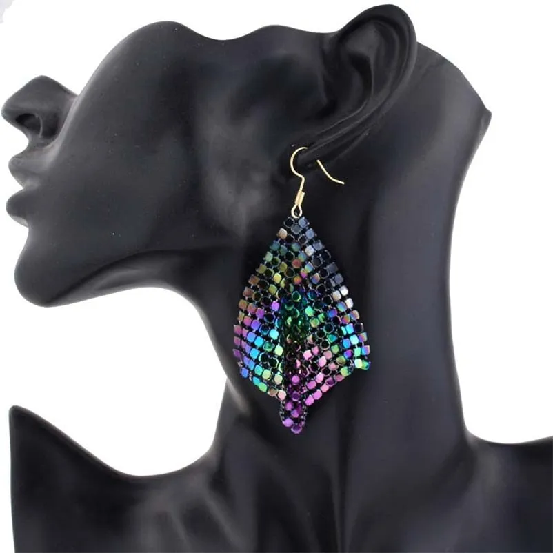 Charming Shiny Ladies' Drop Earrings With Sequin