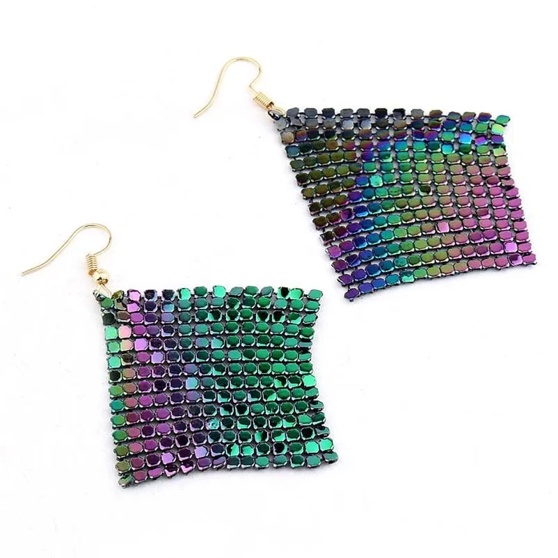 Charming Shiny Ladies' Drop Earrings With Sequin