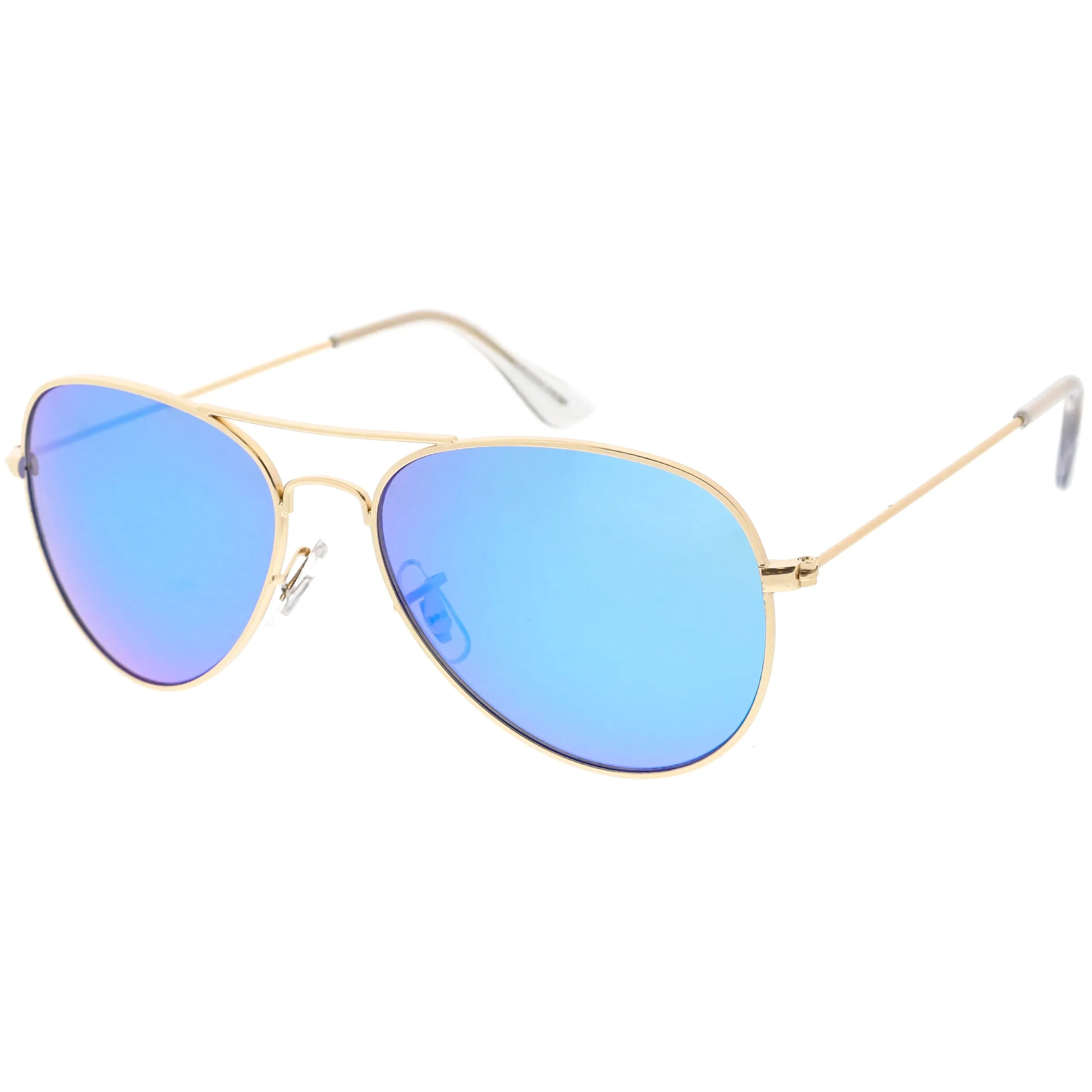 Classic Metal Colored Mirror Lens Aviator Sunglasses C775