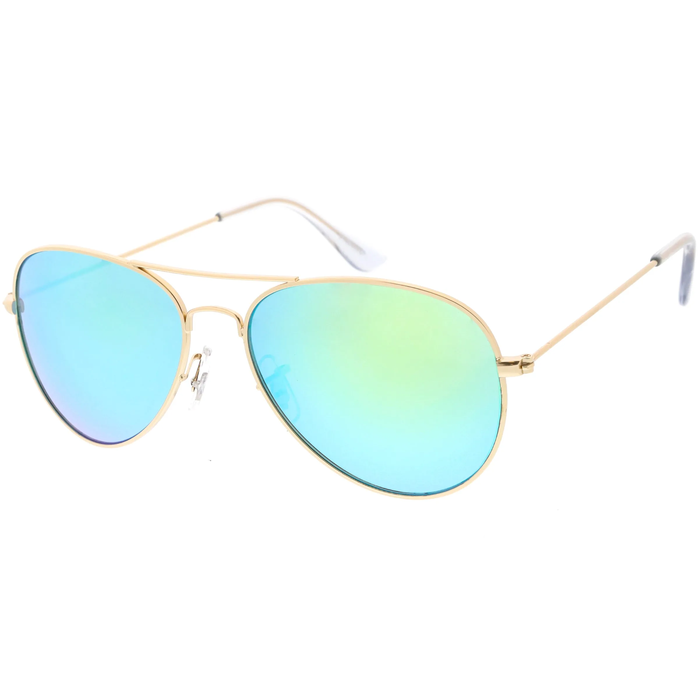 Classic Metal Colored Mirror Lens Aviator Sunglasses C775