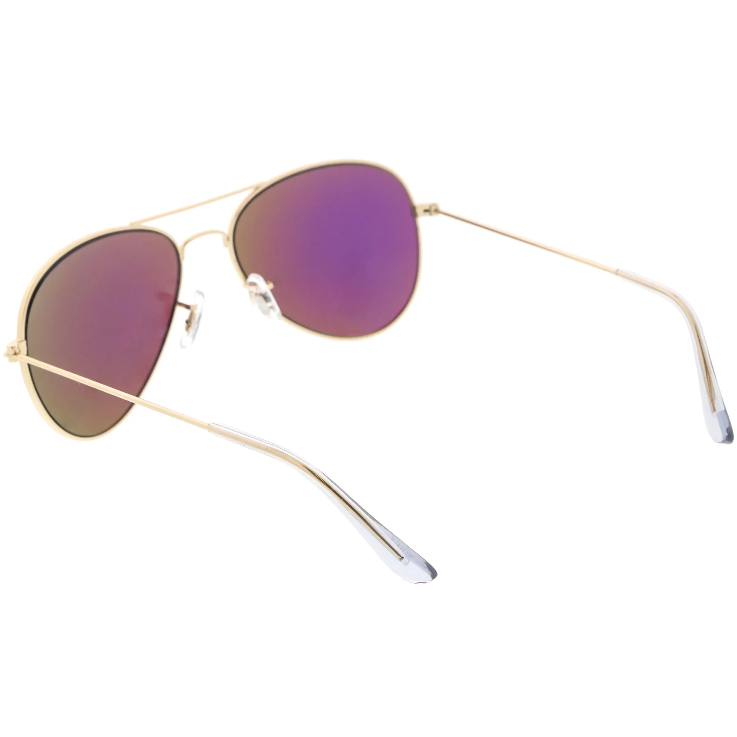 Classic Metal Colored Mirror Lens Aviator Sunglasses C775