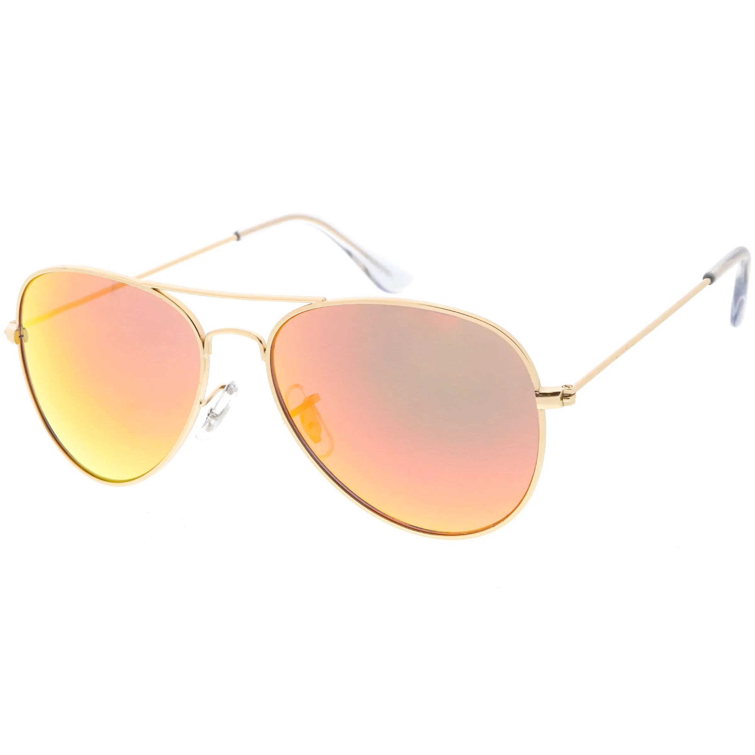 Classic Metal Colored Mirror Lens Aviator Sunglasses C775