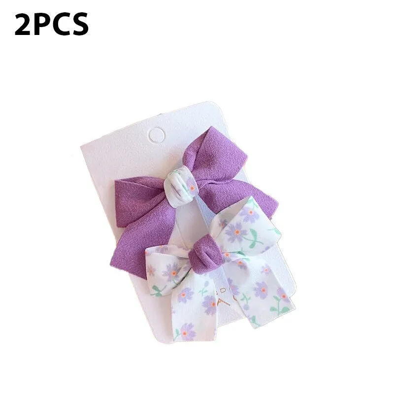 Clips Solid Color Floral Pattern Children Hairpins