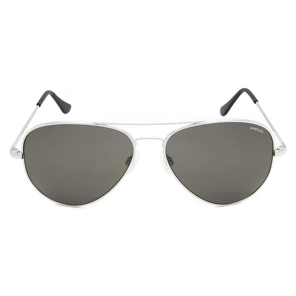 Concorde Unisex Silver Frame Bright Chrome Grey Lens Aviator Polarized Sunglasses - CR023