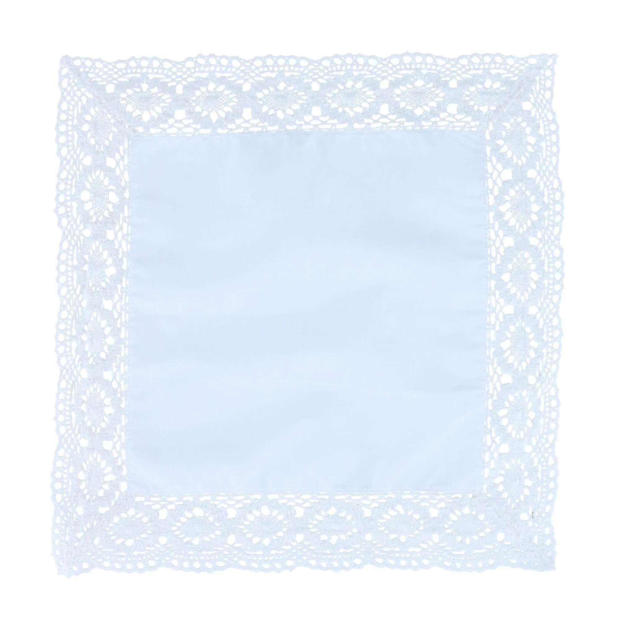 CTM® Joyce Cotton Handkerchief with Crochet Border