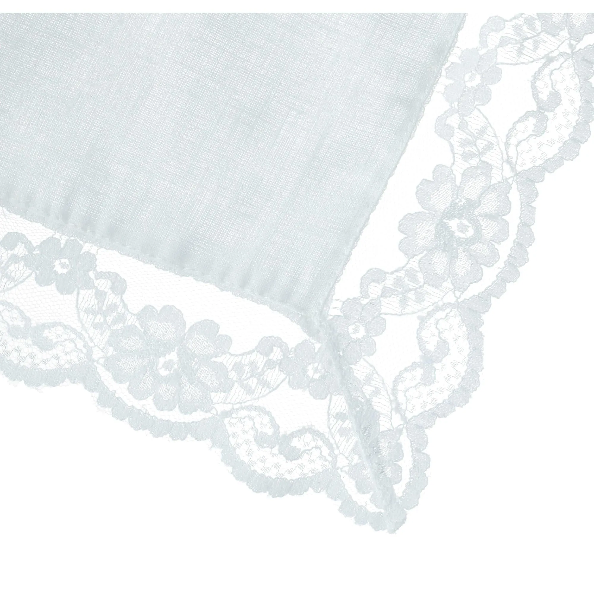 CTM® Women's Bridal Dress Lace and Linen Handkerchief