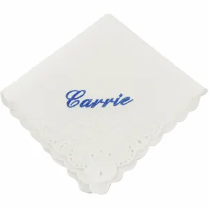 Cursive Custom Name Wedding Handkerchief