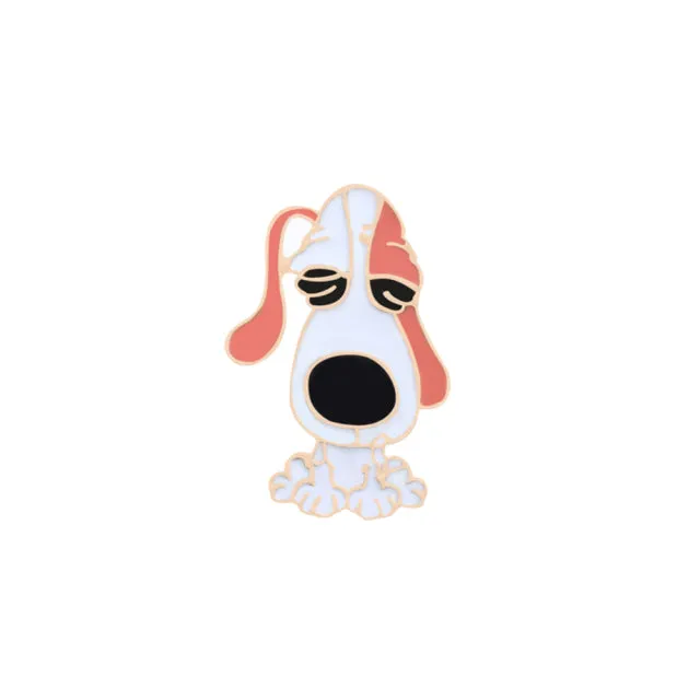 Cute Dog Enamel Pins Sleeping