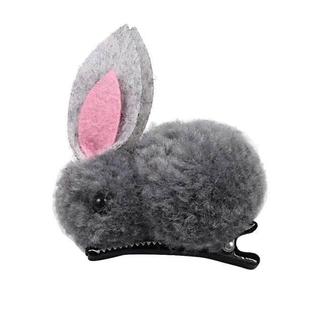 Cute Hair Ball Rabbit Hair Clip