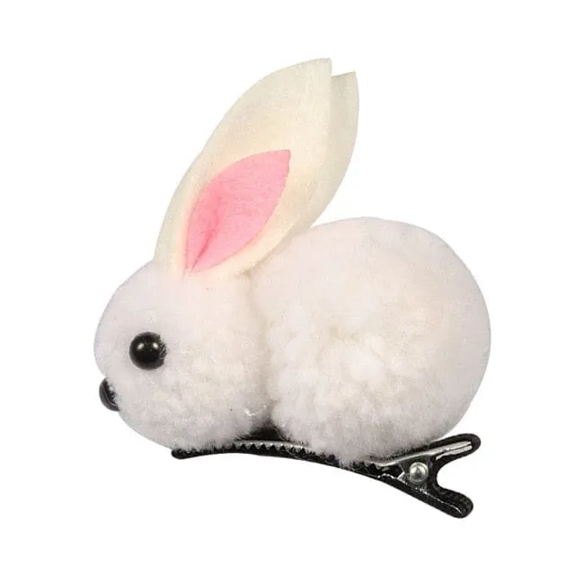 Cute Hair Ball Rabbit Hair Clip