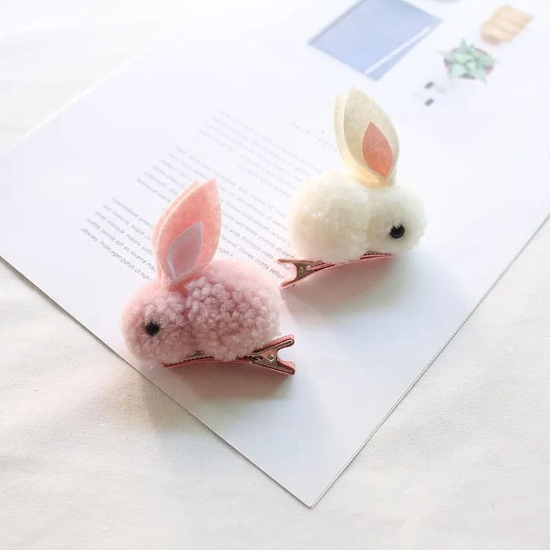 Cute Hair Ball Rabbit Hair Clip