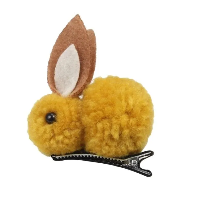 Cute Hair Ball Rabbit Hair Clip