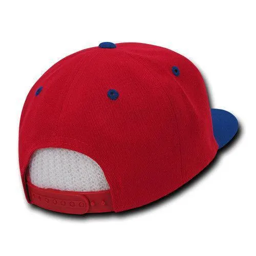 Decky Trendy Flat Bill Snapback Baseball 6 Panel Caps Hats Unisex