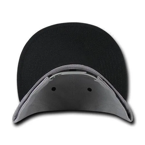 Decky Trendy Flat Bill Snapback Baseball 6 Panel Caps Hats Unisex