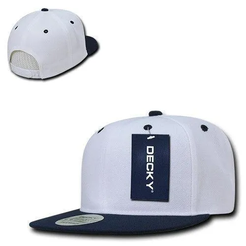 Decky Trendy Flat Bill Snapback Baseball 6 Panel Caps Hats Unisex