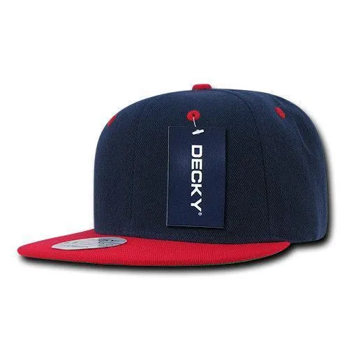 Decky Trendy Flat Bill Snapback Baseball 6 Panel Caps Hats Unisex