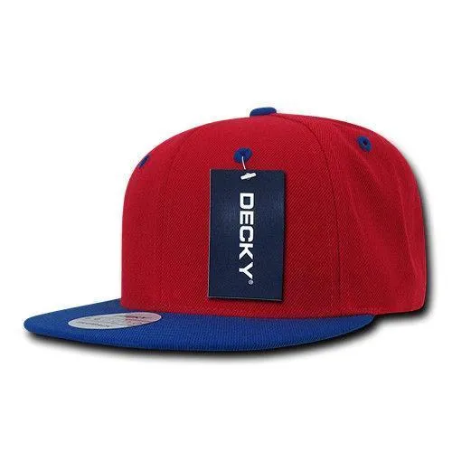 Decky Trendy Flat Bill Snapback Baseball 6 Panel Caps Hats Unisex